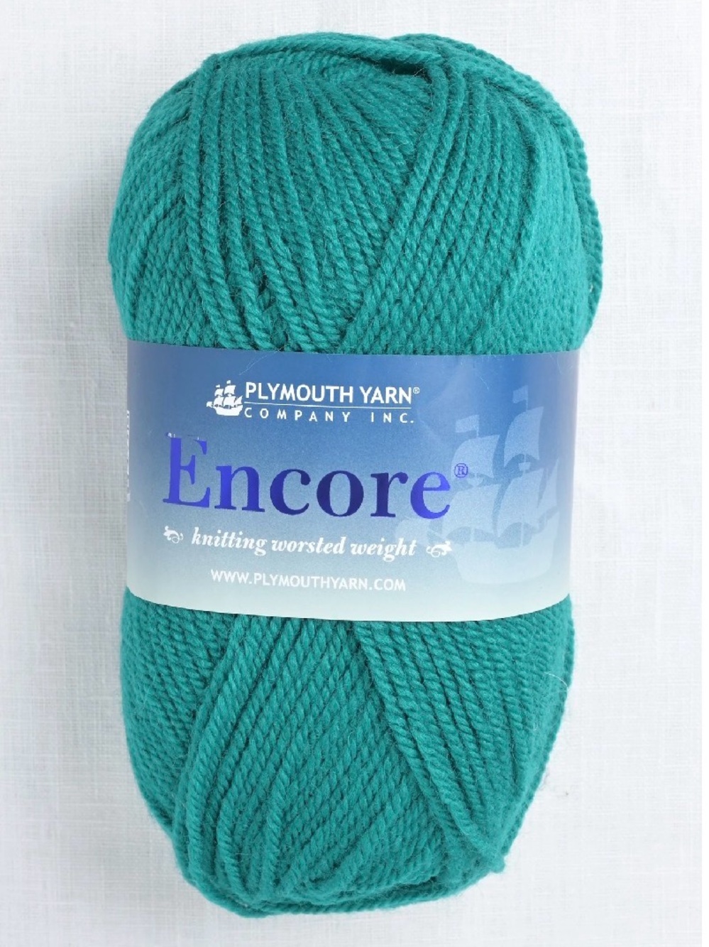 Plymouth Encore Worsted 9852 Teal Adelphia Medium Worsted Wool Blend Yarn NWT
